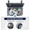 MaseiKar 25/30/35/40 Quart Rotomolded Cooler - 100+ Hrs Ice Retention, UV Resistant, 310LB Capacity, Leakproof for Camping, Beach, Tailgating - 4 of 4
