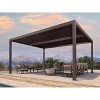 PURPLE LEAF Outdoor Louvered Pergola Sun Shade Outside Canopy with Aluminum Roof for Pool Hot Tub Backyard Garden Pavilion Patio Hardtop Gazebo - 2 of 4
