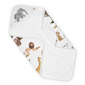 Sweet Jojo Designs Baby Boy, Girl, Unisex/Gender Neutral Hooded Baby Towels Jungle Multicolor - 1 of 2