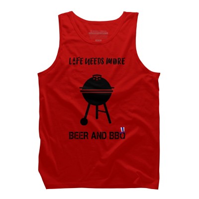Men's Design By Humans July 4th Life Needs More BBQ By TeeShirtMadness Tank Top