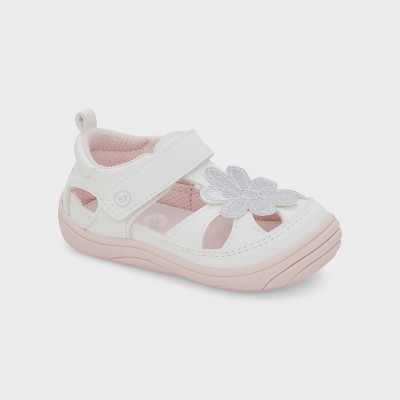 Baby Girls Surprize by Stride Rite Flower Sandals White 4