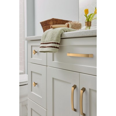 Champagne Bronze Modern Arch Cabinet Pull with Mounting Hardware
