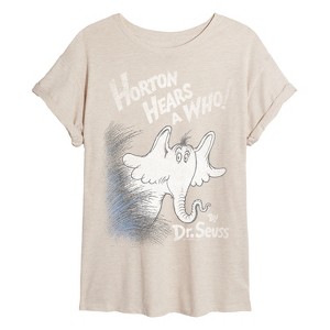 Women's - Dr. Seuss - Horton Hears A Who Oversized Graphic T-Shirt - 1 of 4