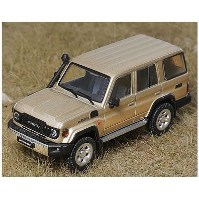 Toyota Land Cruiser (J76) Gold Metallic 1/64 Diecast Model Car by GCD