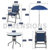 Celebalcony 4 - Person Outdoor Patio Dining Set Blue - 3 of 4