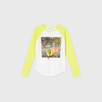 girls yellow long sleeve t shirt