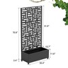 Dovelina Metal Floor Planter Climbing Trellis Planter Box - 3 of 4