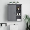 ChicFurnit Bathroom Storage Cabinet Upgraded Wall Mounted Over the Toilet Storage Cabinet for Bathroom Use, Gray, 29.9"*15.7"*8.7" - 3 of 4