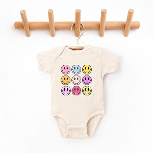 The Juniper Shop Colorful Smiley Face Distressed Baby Bodysuit - 1 of 2