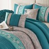 Nanshing 7pc California King Juliana Comforter Set Teal Blue - 3 of 4