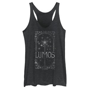 Women's Harry Potter Lumos Happiness Spell Racerback Tank Top - 1 of 4