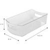 Smart Design Stackable Clear Refrigerator Storage Bin with Handle - 8 pack - 8 x 14 inch - 4 of 4