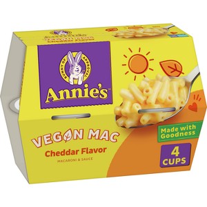 Annie's Organic Vegan Microwave Mac & Cheese - 8.04oz/4ct - 1 of 4