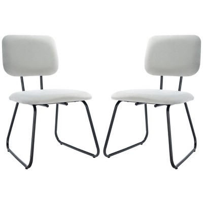 Modern Velvet Parsons Side Chair with Metal Hairpin Legs - Black