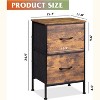 Nightstand Set of 2, 2 Drawer Dresser for Bedroom, End Table for Bedroom, College Dorm - 2 of 4