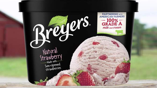 Breyers All Natural Strawberry Ice Cream - 48oz, 2 of 12, play video