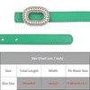INSPIRE CHIC Women's Faux Leather Thin Belt Ladies Belt with Pearl Rhinestone Buckle for Jeans Pants - 4 of 4