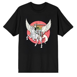 Teen Titans Go The Night Begins To Shine on Black Short Sleeve Adult T-Shirt - 1 of 3