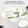 Avery Printable Oval Business Cards, Sure Feed Technology, 2" x 3-1/2", Matte Ivory Cardstock, Print-to-The-Edge, Laser/Inkjet Printable, 80 Total - 3 of 4
