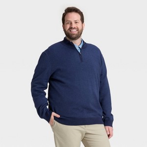 Men's Colorblock Soft Knit 1/4 Zip Sweater - Goodfellow & Co™ - 1 of 3
