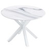 Cross Leg Modern Dining Table, with Round or Square Table Top, Pedestal Dining Table, End Table Leisure Coffee Table - 4 of 4