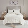 Okak Full/King 3-Piece Chenille Full-print Floral Bed Comforter Set with Pillow Shams,Comfortable Tufted Quilt Bedding Sets,Machine Washable - 2 of 4