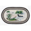 Earth Rugs Loons Oval Rug – 27"x45" Hand-Braided Jute Patch Mat with Lake Scene and Rustic Cabin Style - 2 of 3