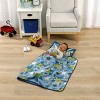 Star Wars The Child Cutest in the Galaxy Blue, Green and Gray Grogu, Hover Pod, and Stars Toddler Nap Mat - 4 of 4