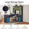 NicBex L-Shaped Computer Desk with Hutch,2 Cabinets,2 Drawers,11 Open Shelves&Power Outlets,Home Workstation for Study,Office - 4 of 4