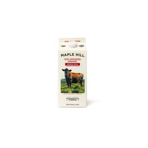 Maple Hill Creamery 100% Grassfed Organic Whole Milk - 0.5gal - 1 of 4