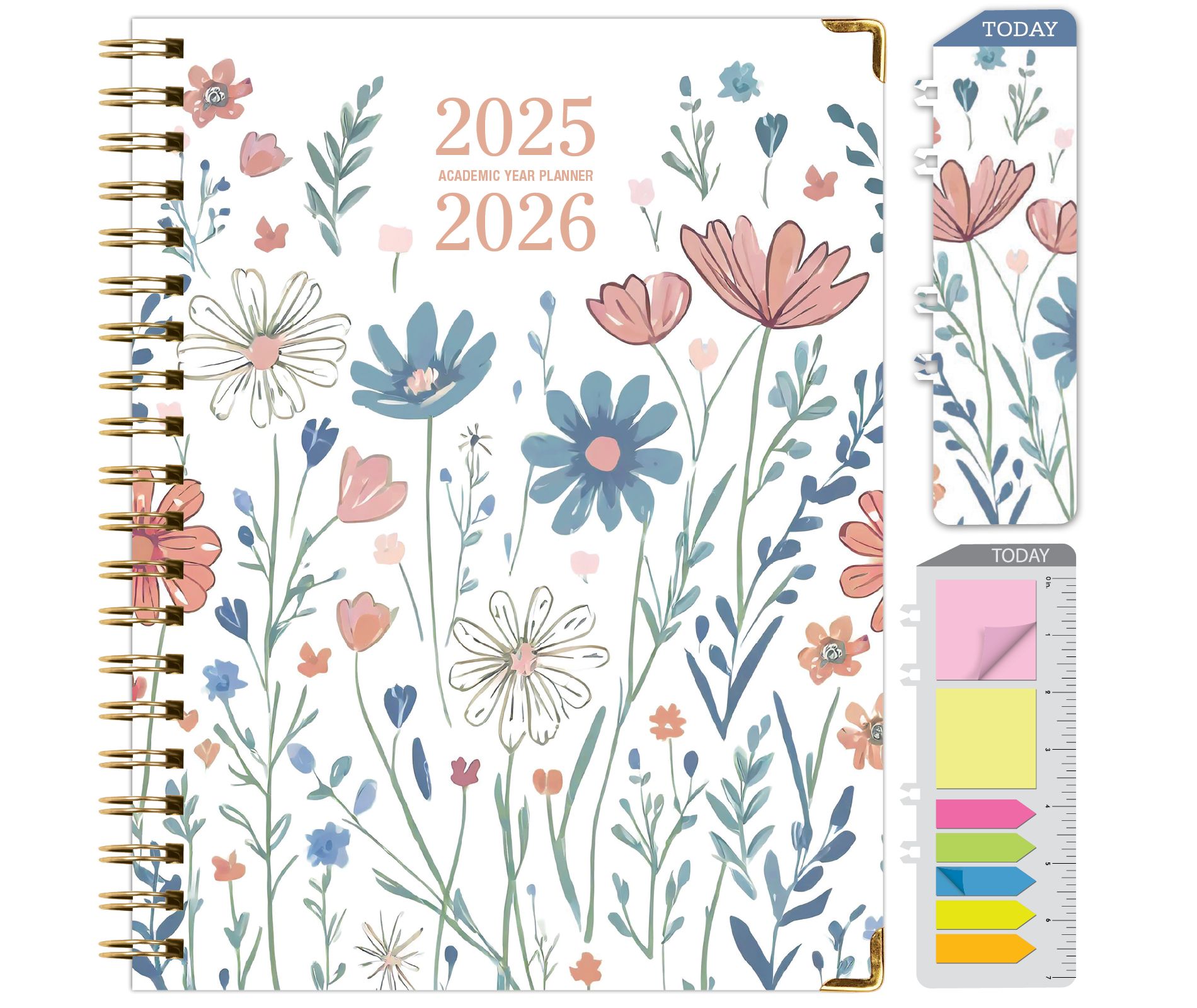 Global Printed Products Hardcover AY 2025-2026 Fashion Planner - 8.5"x11" (Colorful Botanicals)