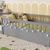 Twin Size Floor Bed Frame with High Rails, Light and Storage Shelf - 4 of 4