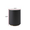 POVISON 16.14'' Round Black Side Table, Modern Sintered Stone Side Table,Modern Minimalist, MDF - 4 of 4