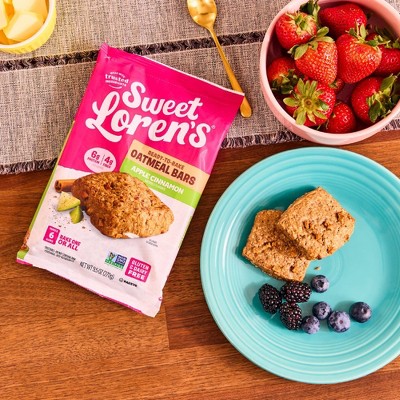 Sweet Loren's Gluten Free & Vegan Apple Cinnamon Oatmeal Bars - 9.5oz/6ct