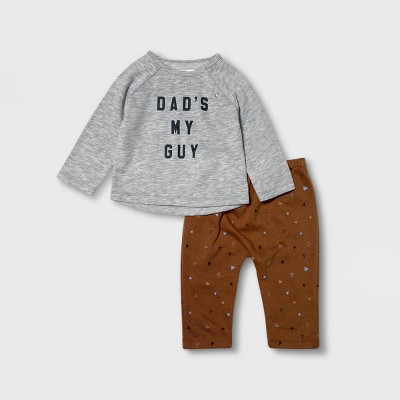 Grayson Mini Baby Boys' 2pc 'Dad's My Guy' Top & Bottom Set - 12M
