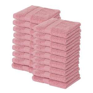 Splash Zero Twist 100% Ring Spun Cotton Face Washcloth Set – Reversible, 550 GSM, Soft, Lightweight, Highly Absorbent Towels for Bathroom - 1 of 4