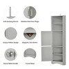 61" Tall Bathroom Corner Cabinet, Freestanding Storage Cabinet with Doors and Adjustable Shelves, MDF Board For Kitchen, Living Room - 4 of 4