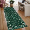Floral Irregular Edge Carpet Indoor Non Slip Washable Boho Vintage Entry Rug Low Pile Throw Rugs for Entryway - 3 of 4