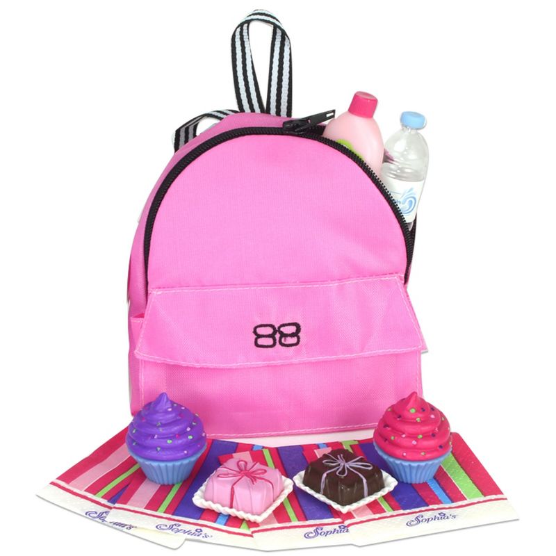 Sophia’s Beach Day Backpack with Accessories Set for 18'' Dolls, Pink, 3 of 6