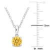 EVERLY JEWELRY | Sterling Silver Pendant with Created Gemstone – Multiple Stone Options - 3 of 4