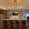 PAKOKULA Industrial 8-Light Black Linear Classic-Candle-Style Chandelier - 2 of 4