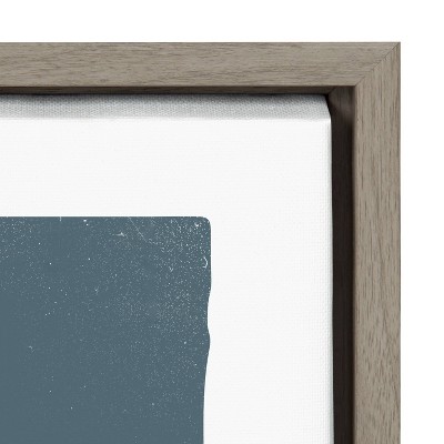 Sylvie Splash Diver Framed Canvas Wall Art, 18x24, Gray and White