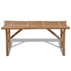 vidaXL Garden Bench Natural Bamboo Bamboo Medium Foldable - 2 of 4
