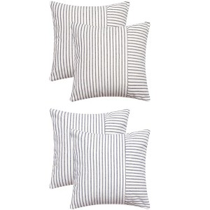 REGALWOVEN 4 Pcs Boho Striped Throw Farmhouse Pillow Covers for Couch Sofa Bedroom Home Decor - 1 of 4