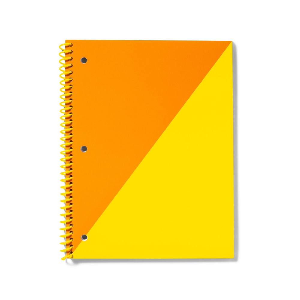 100 Sheets College Ruled Spiral Notebook Orange Yellow - up & up™