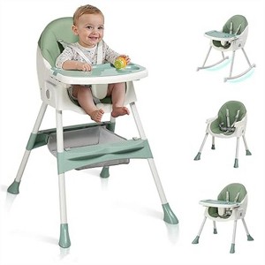 Karl Home 6-in-1 Portable Feeding Rocking Seat Baby High Chair Dining Chair in Gray - 1 of 4