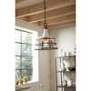 Progress Lighting, Bastille Collection, 1-Light Mini-Pendant, Aged Brass, Country Basket Shade - 2 of 4