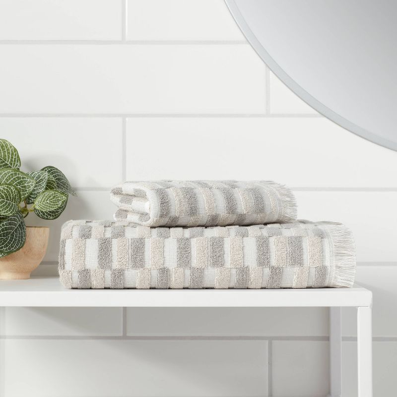 Checkerboard Towel Gray/White - Threshold™, 2 of 5