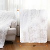 Cheer Collection Long Shaggy Hair Throw Blanket - White (60" x 70") - image 3 of 4