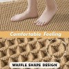 2-Piece Waffle-Knit Bath Rug Set, Super Absorbent Ultra-Soft Rubber-Backed Mat for Shower Tub Floor, Brown 18x30 Inches - 3 of 4